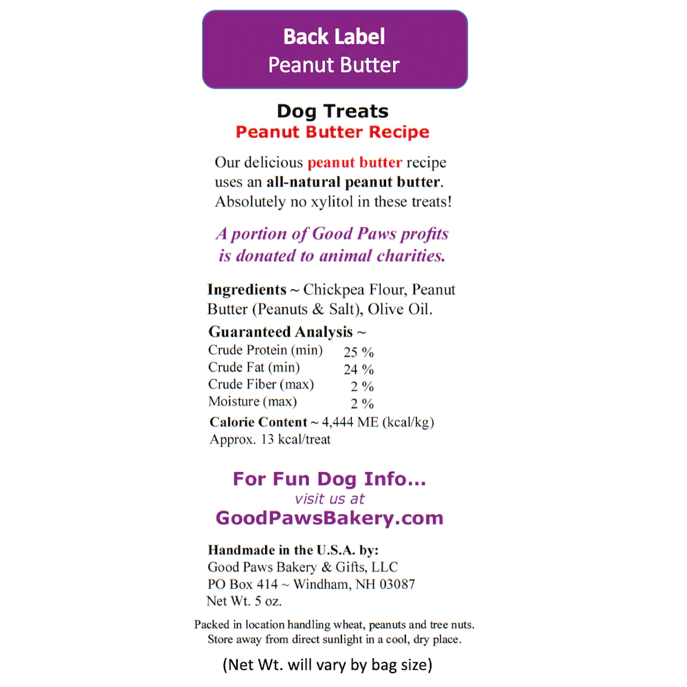 Limited Ingredient Treats - Peanut Butter