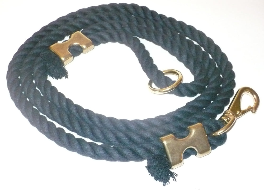 6ft Cotton Rope Dog Leash – Jet Black