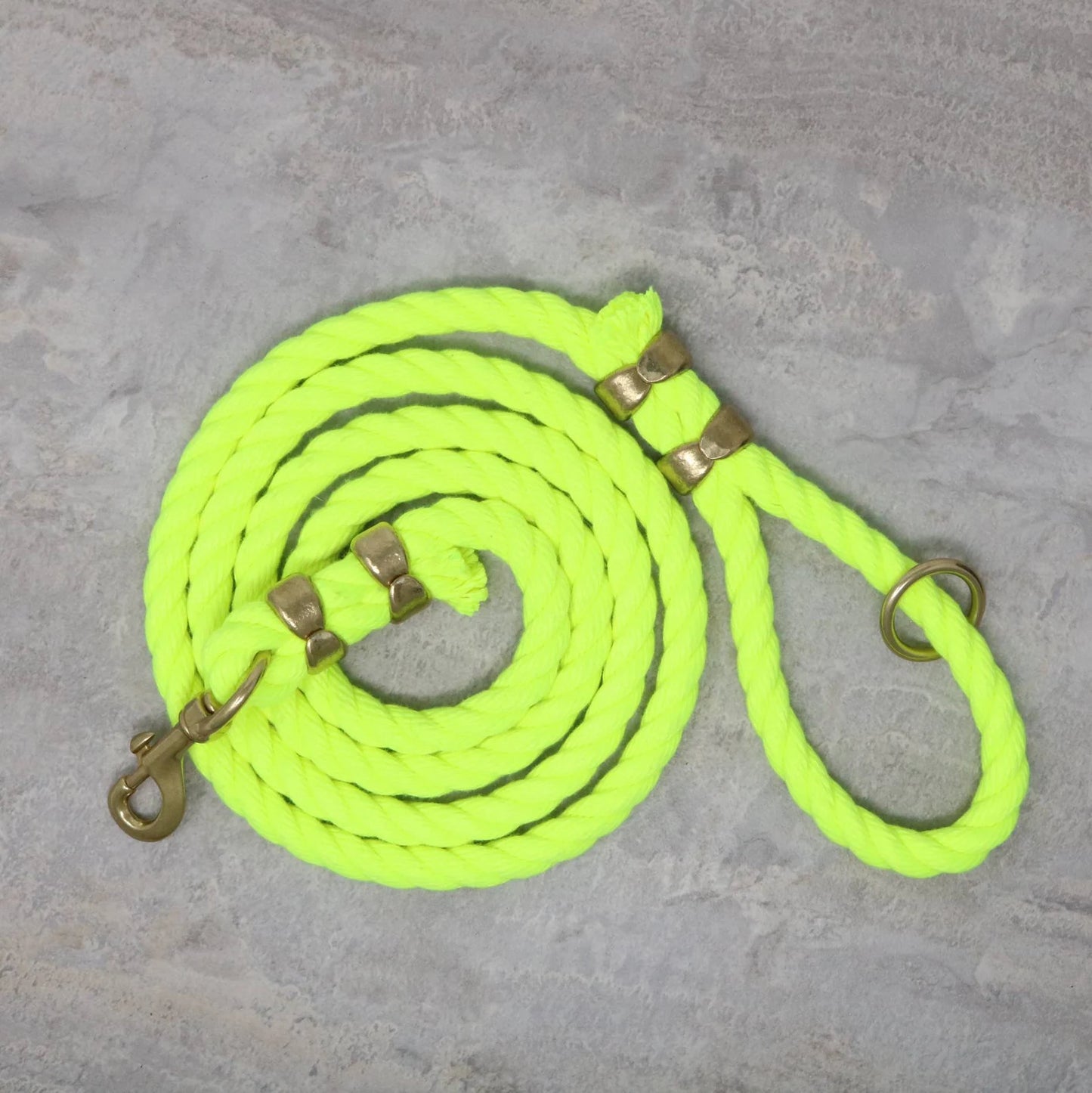 6ft Cotton Rope Dog Leash – Yellow