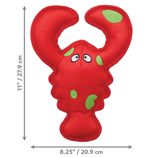 Stuffed Dog Toy - Squeaky Red Lobster