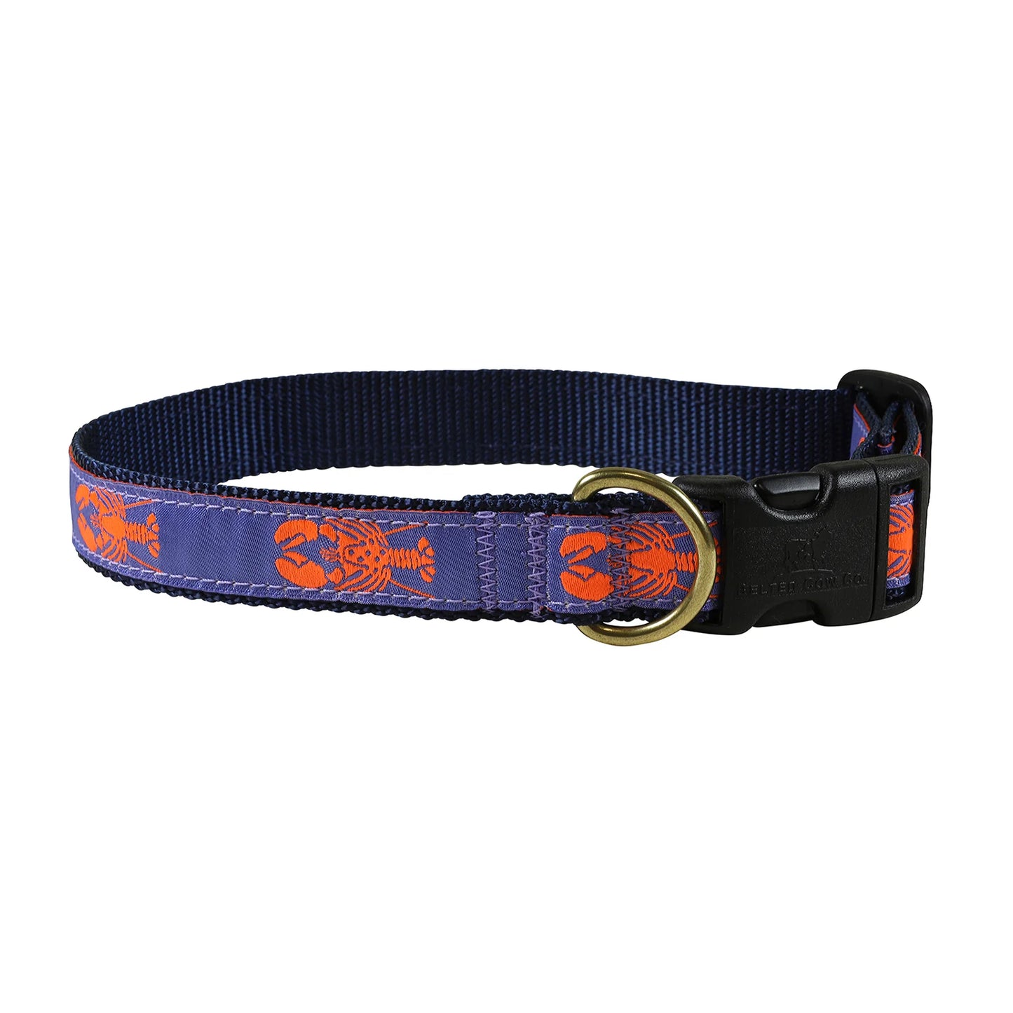 5/8” Ribbon Dog Collar – Lobster, Periwinkle