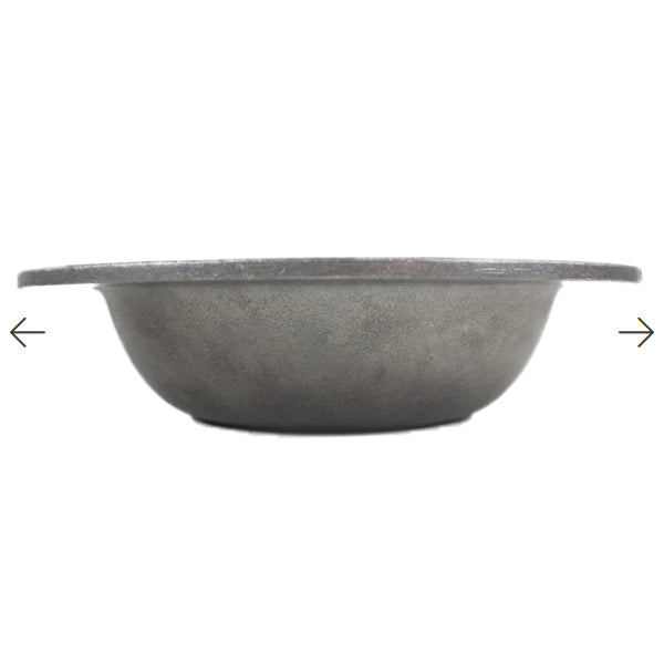 Hand-Cast Aluminum Dog Bowl