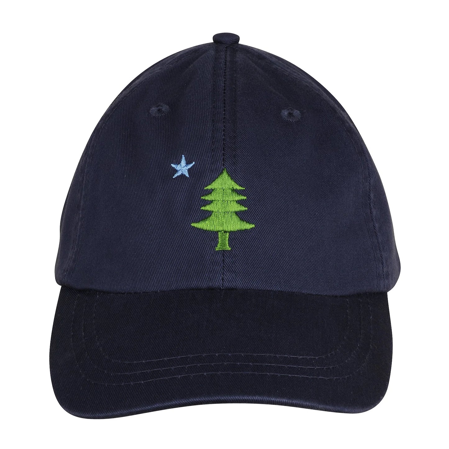 Baseball Hat – Maine Tree & Star on Navy Blue