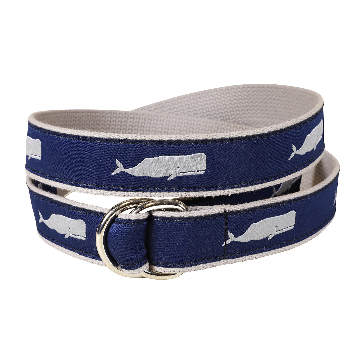 D-Ring Belt - Moby Whale - Navy Blue