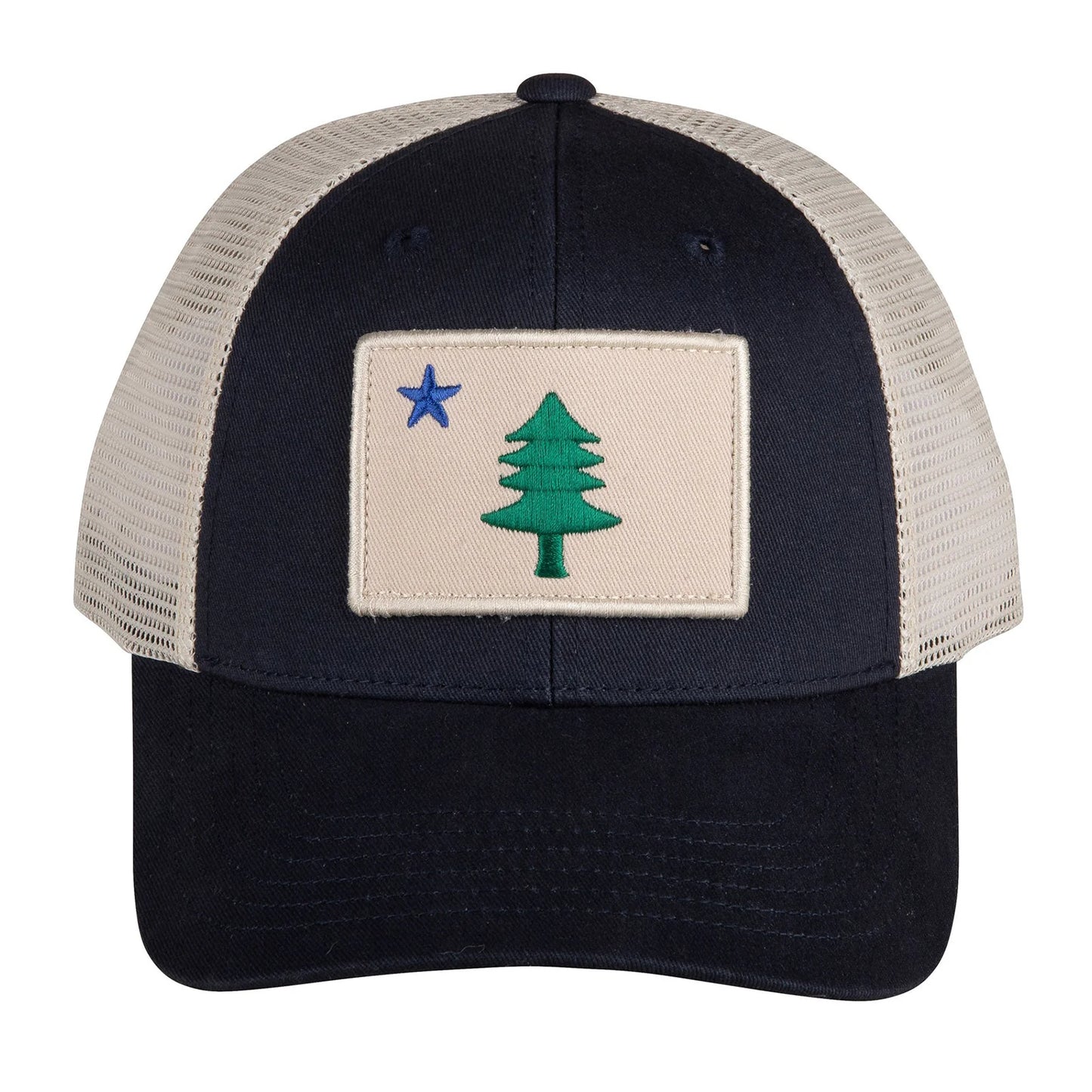 Baseball Hat – 1820/1901 Maine Flag Patch on Trucker Hat