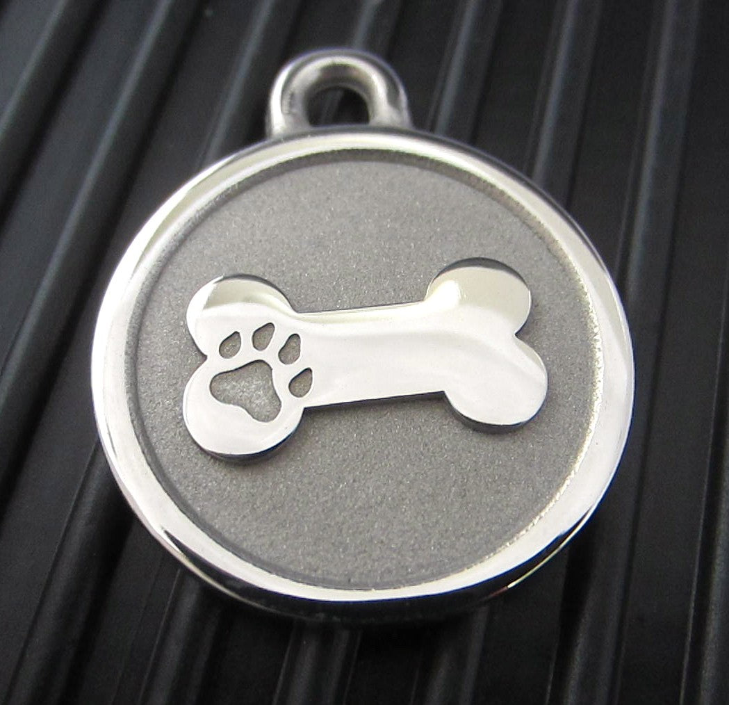 Stainless Steel Pet ID Tag, Small Bone