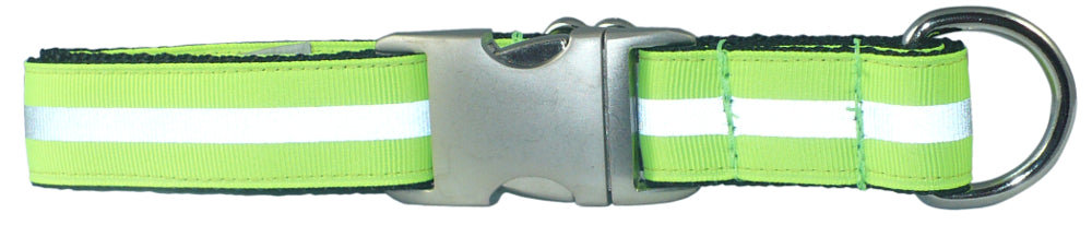 Lime Green Reflective Dog Collar