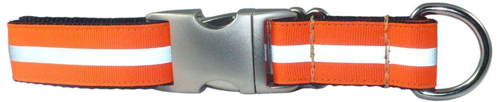 Blaze Orange Reflective Dog Collar