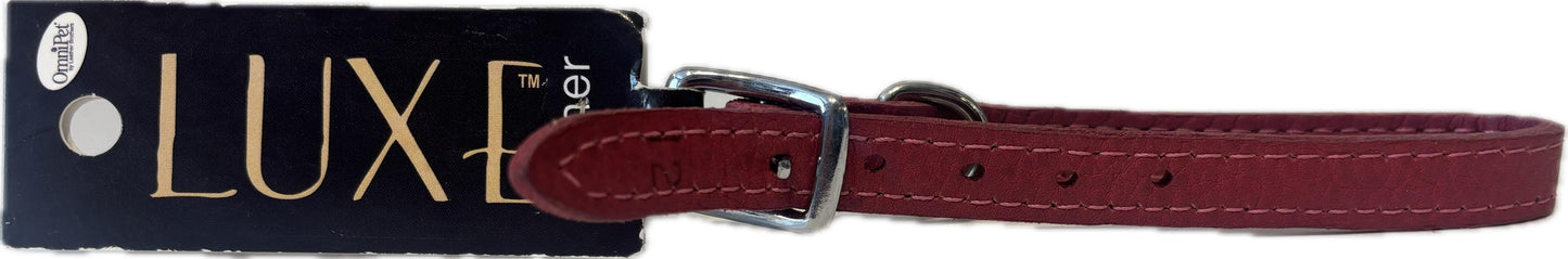 OmniPet Luxe Premium Leather Dog Collar - Flamingo Pink