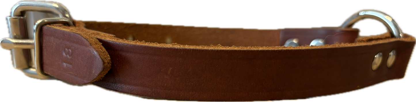 OmniPet Luxe Premium Leather Dog Collar - Classic Brown
