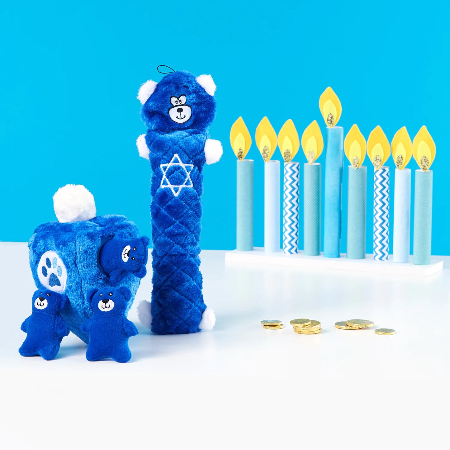 Stuffed Dog Toy - Burrow - Hanukkah Dreidel