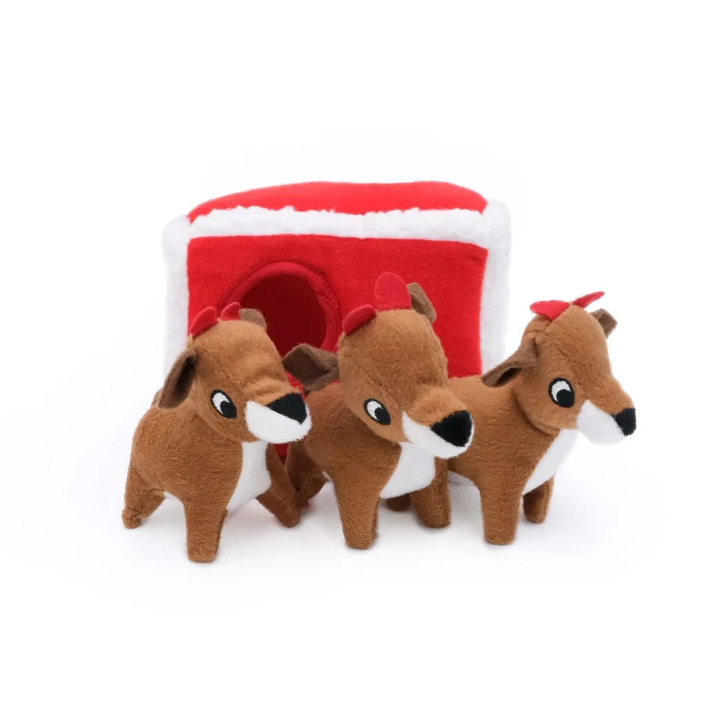 Stuffed Dog Toy - Burrow - Reindeer Pen