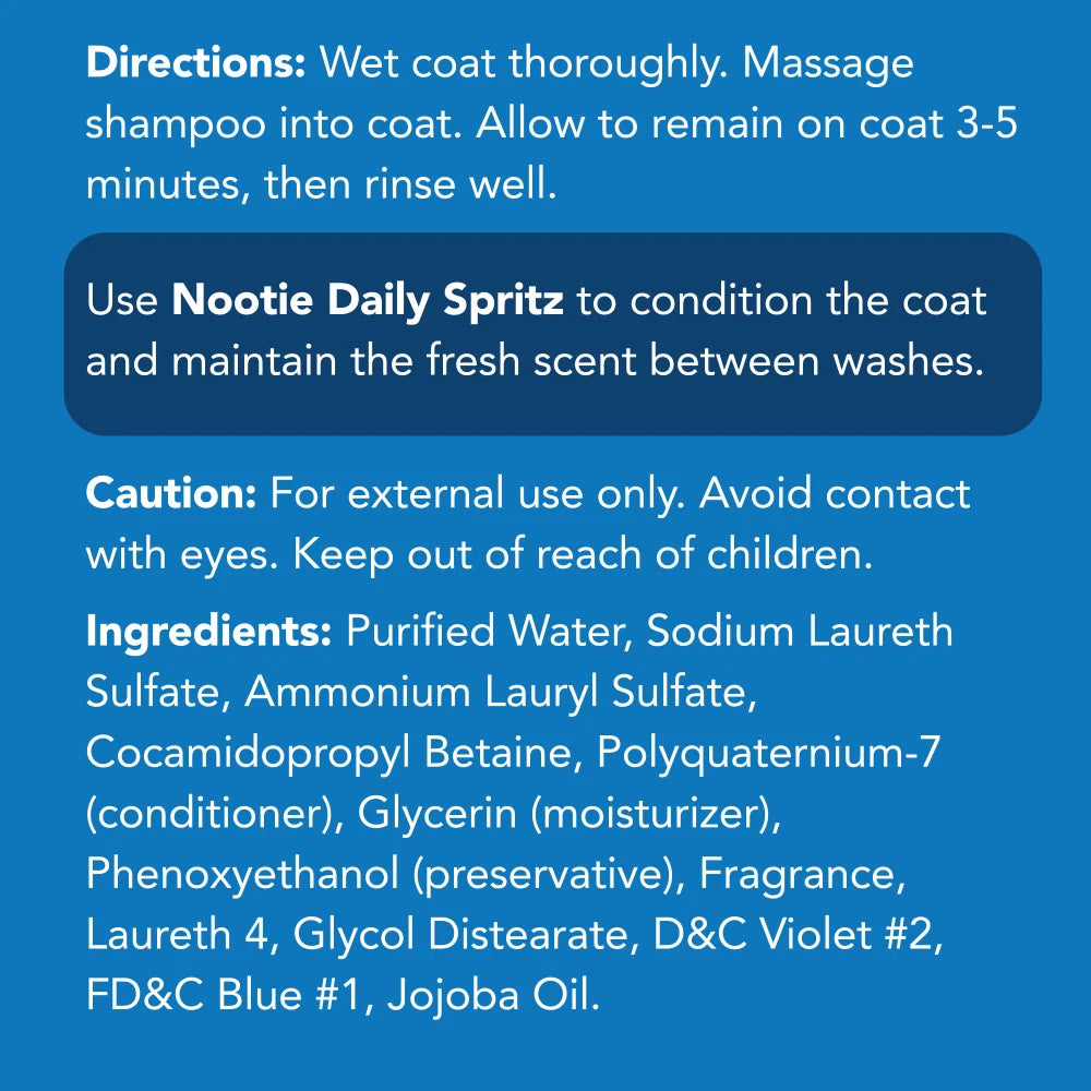 Nootie Dog Shampoo - Whitening & Brightening - 16oz - Made in USA