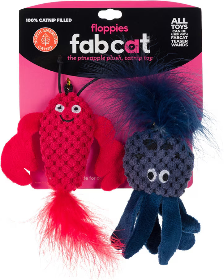 Cat Nip Toy - Lobster & Octopus - 2pk