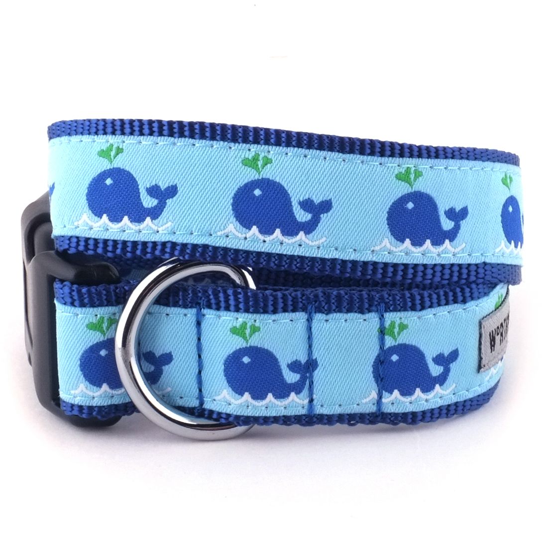 Ribbon Dog Collar – Squirt the Whale