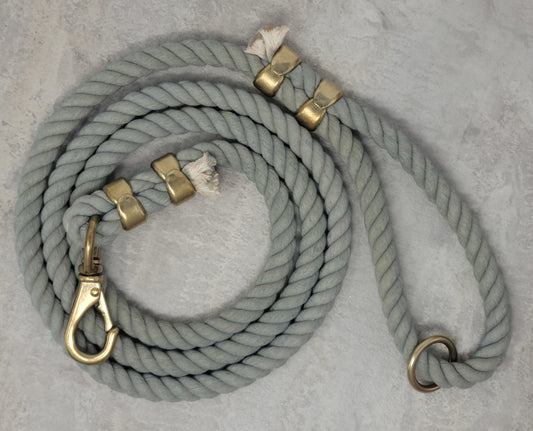 6ft  Cotton Rope Dog Leash – Gray