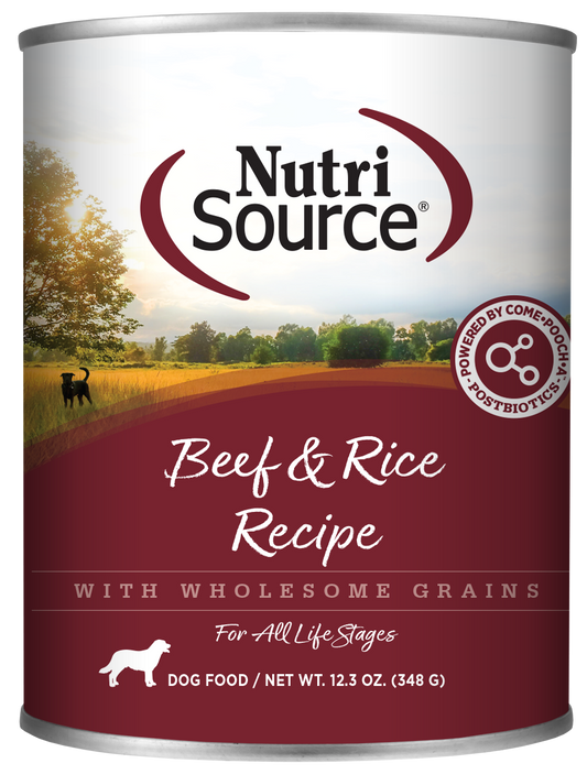 Nutrisource Wet Dog Food – Beef and Rice – 13oz