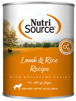 Nutrisource Wet Dog Food – Lamb and Rice – 13oz Thumbnail