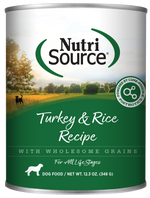 Nutrisource Wet Dog Food – Turkey and Rice – 13oz Thumbnail