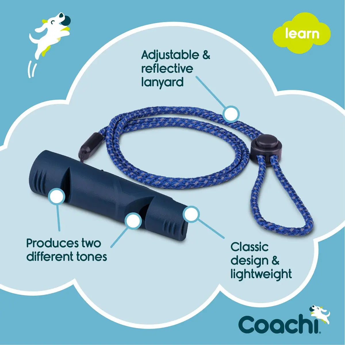 Dog Training Whistle – Two Tone - Navy Blue