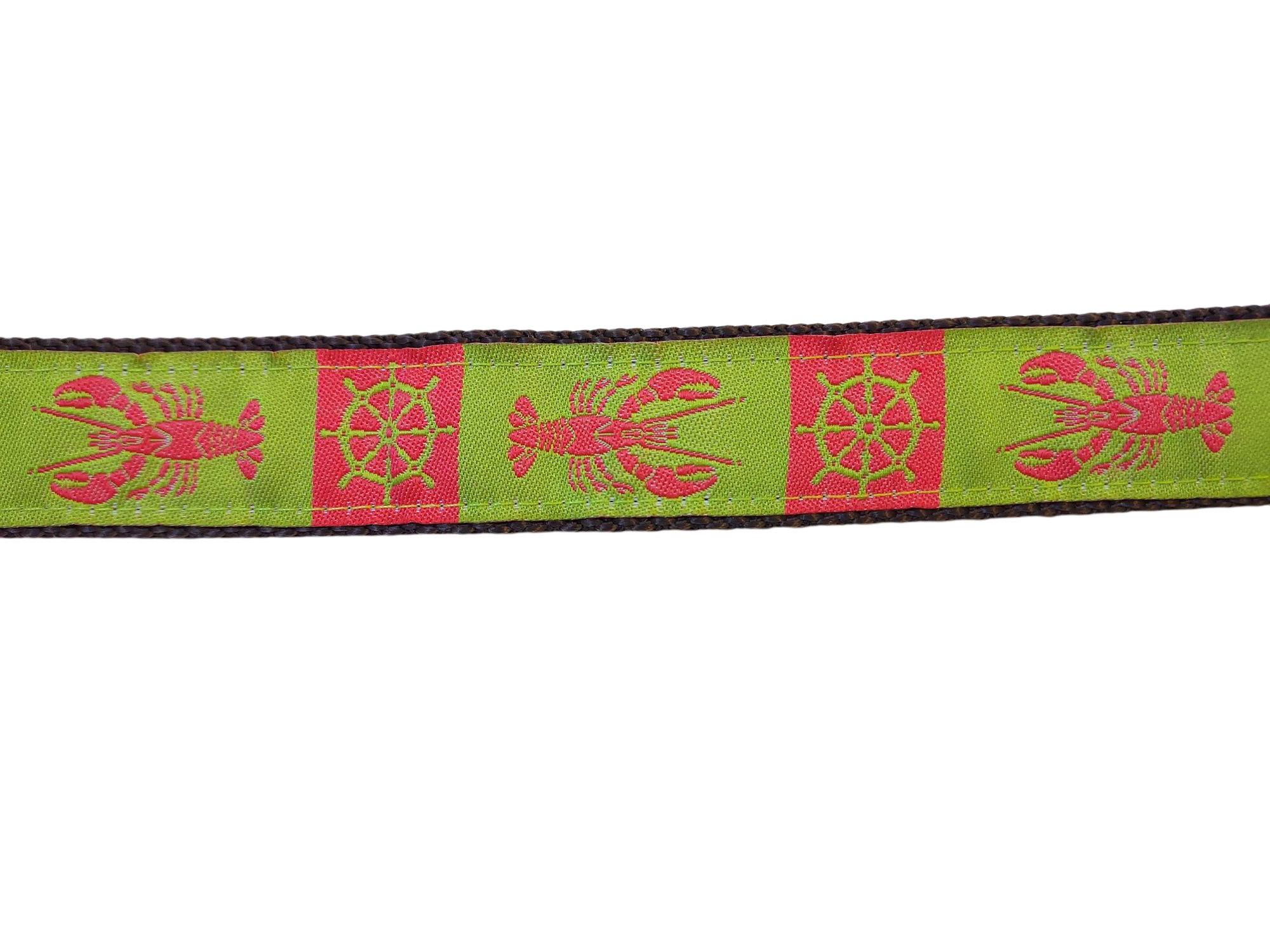 1” Ribbon Dog Collar – Lobster, Pink