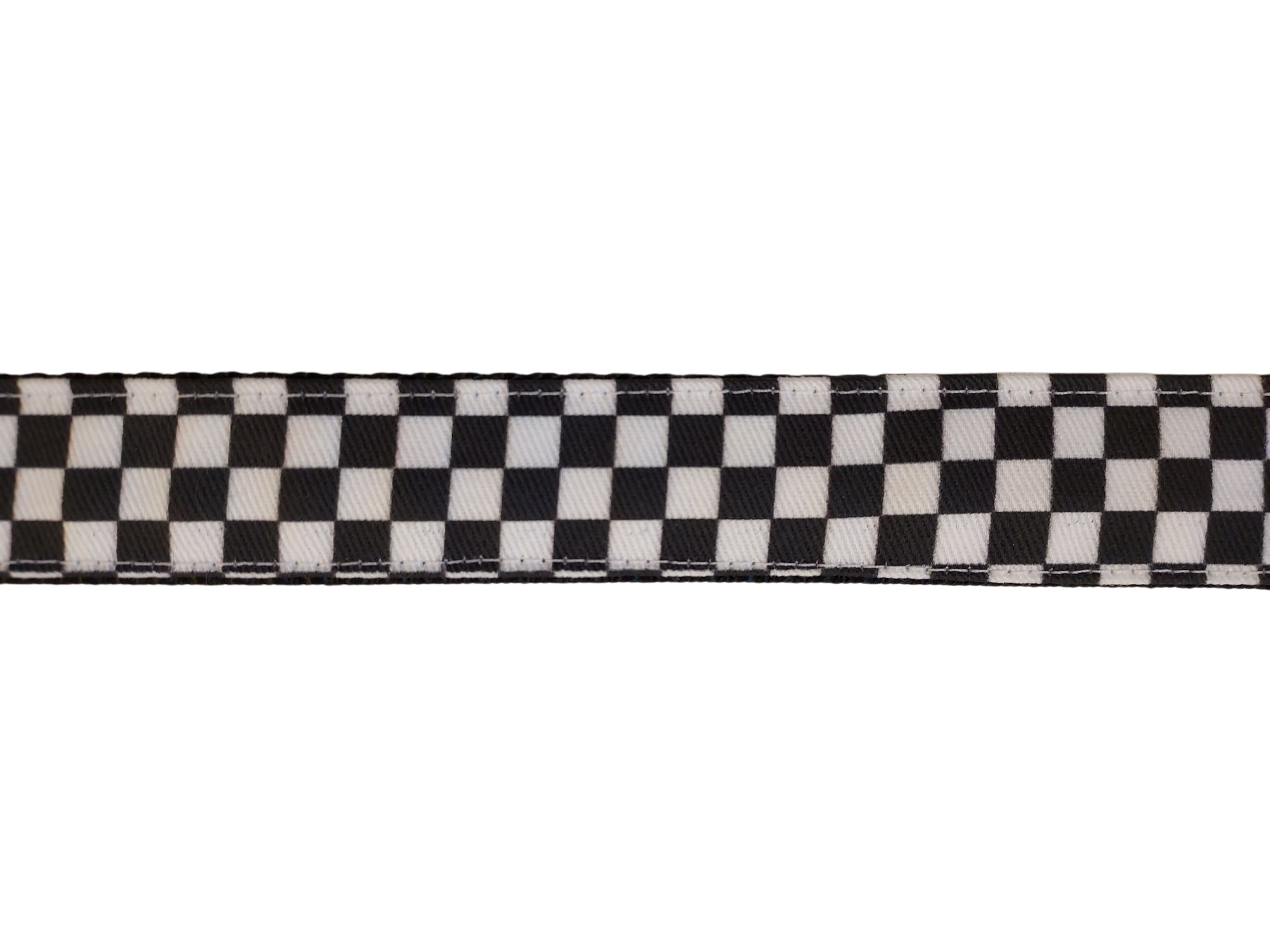 1” x 52” Ribbon Dog Leash - Checkerboard