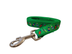 1” x 5ft  Ribbon Dog Leash – Buoys, Green Thumbnail