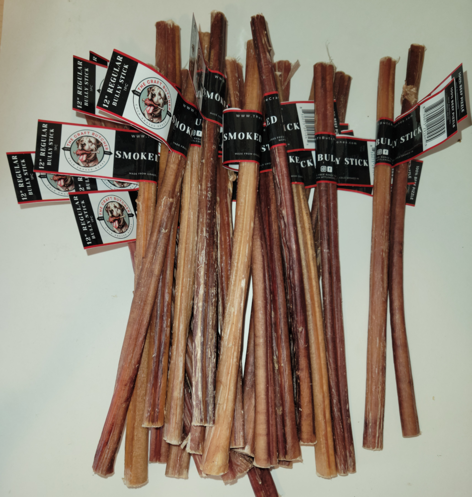 Dog Treat - 12" Smoked Bully Stick - Odor Free - ea - Made in USA