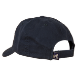 Back view of a Navy blue baseball cap with a white anchor on the front Thumbnail