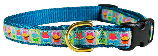 5/8” Ribbon Dog Collar – Cupcakes