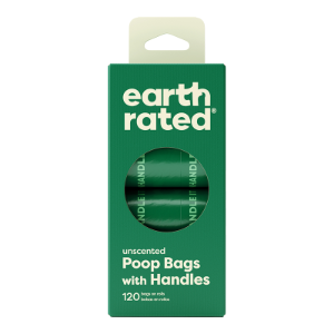 Poop Bags w/ Handles - Box of 8 Rolls