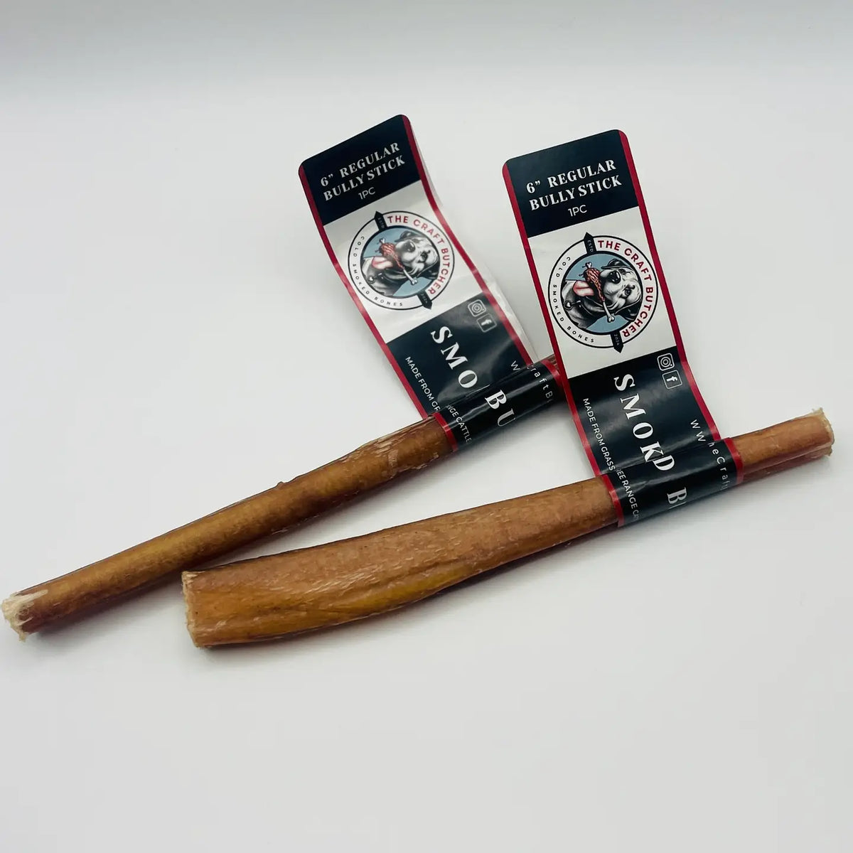 Dog Treat - 6" Smoked Bully Stick - Odor Free - ea - Made in USA