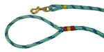 6ft  Nautical Rope Dog Leash – Blue & Green Thumbnail