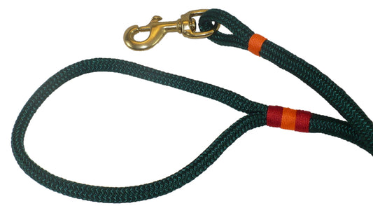 6ft  Nautical Rope Dog Leash – Dark Green