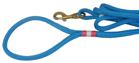 6ft  Nautical Rope Dog Leash – Light Blue