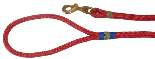 6ft  Nautical Rope Dog Leash – Red