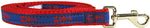 5/8” x 6ft Ribbon Dog Leash – Lobster, Red on Navy Blue Thumbnail