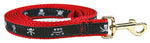 5/8” x 6ft Ribbon Dog Leash – Pirate, Black Thumbnail