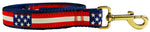 1” x 6ft Ribbon Dog Leash – Retro US Flag Thumbnail