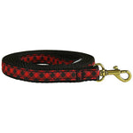 5/8” x 6ft Ribbon Dog Leash – Buffalo Plaid, Red Thumbnail