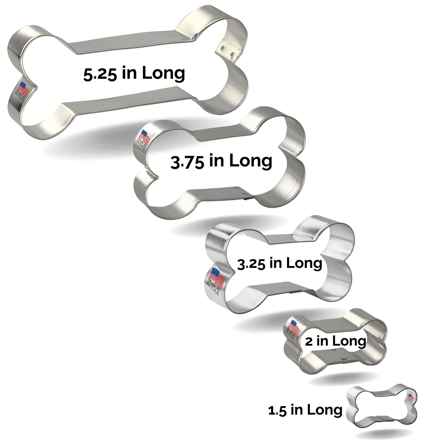Cookie Cutter Set - 5 Piece Dog Bone