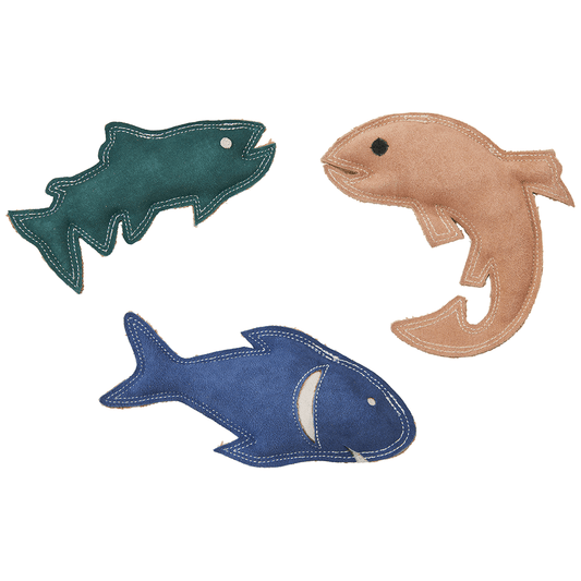 Dog Tug Toy - Durafused Leather Fish