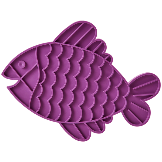 Lick Mat - Purple Fish