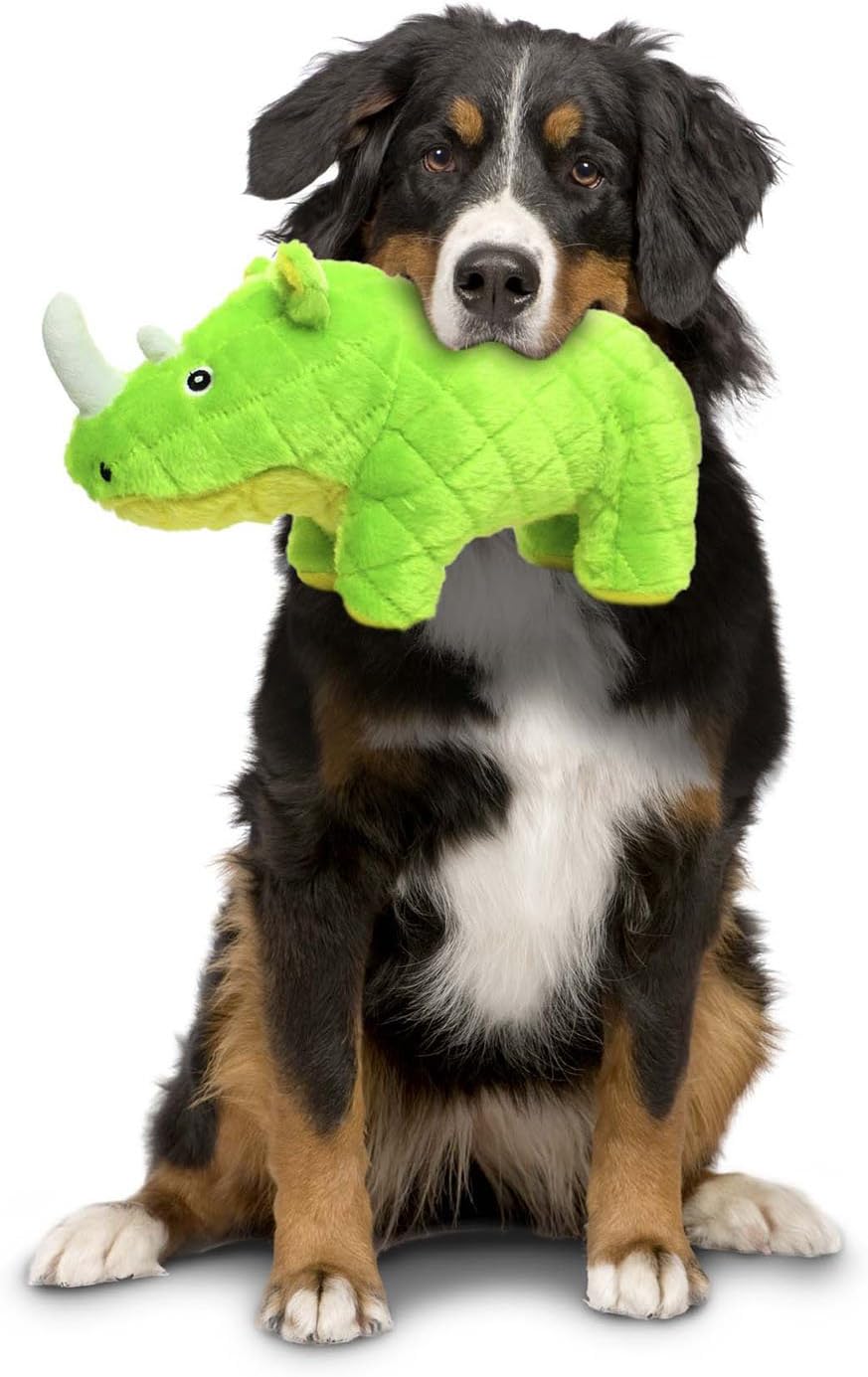 Stuffed Dog Toy - Rhino Green