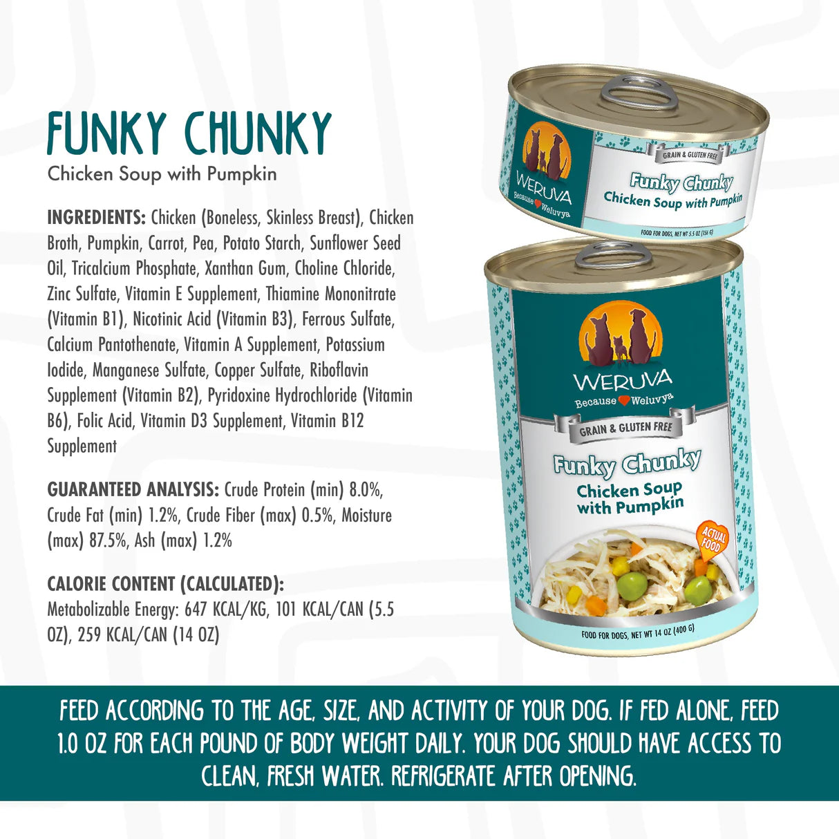 Weruva Wet Dog Food - Funky Chunky 14oz