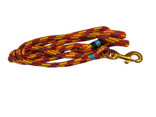 6ft  Nautical Rope Dog Leash – Yellow / Orange / Purple