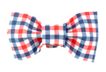 Dog Bow Tie - Red / White / Blue Gingham Thumbnail