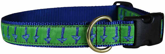 1” Ribbon Dog Collar – Hadlock Blue