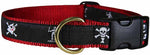 1” Ribbon Dog Collar – Pirate,  Black Thumbnail