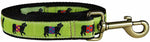 1” x 6ft Ribbon Dog Leash – Beltie, Lime Thumbnail